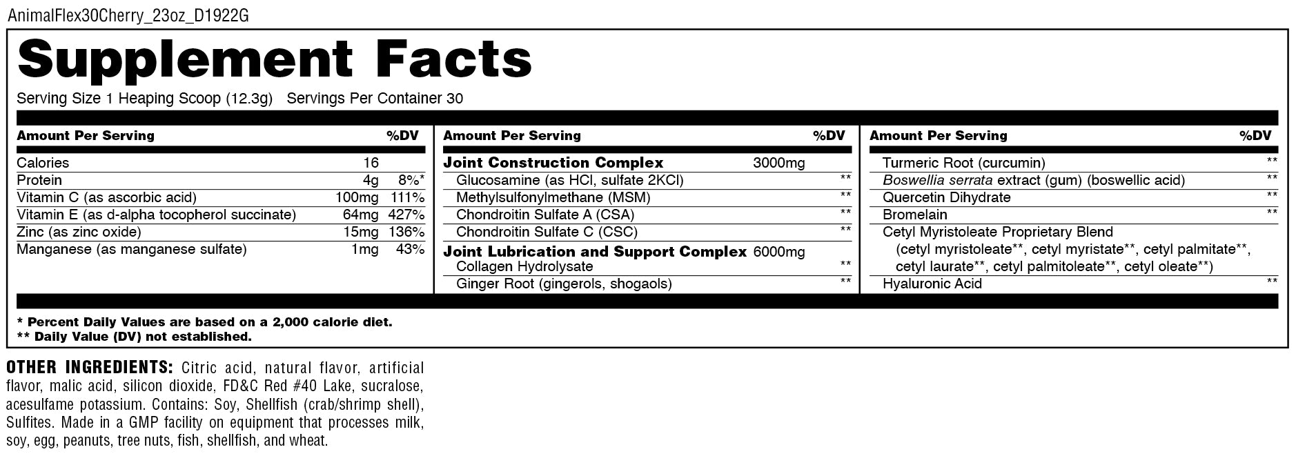 nutrition facts