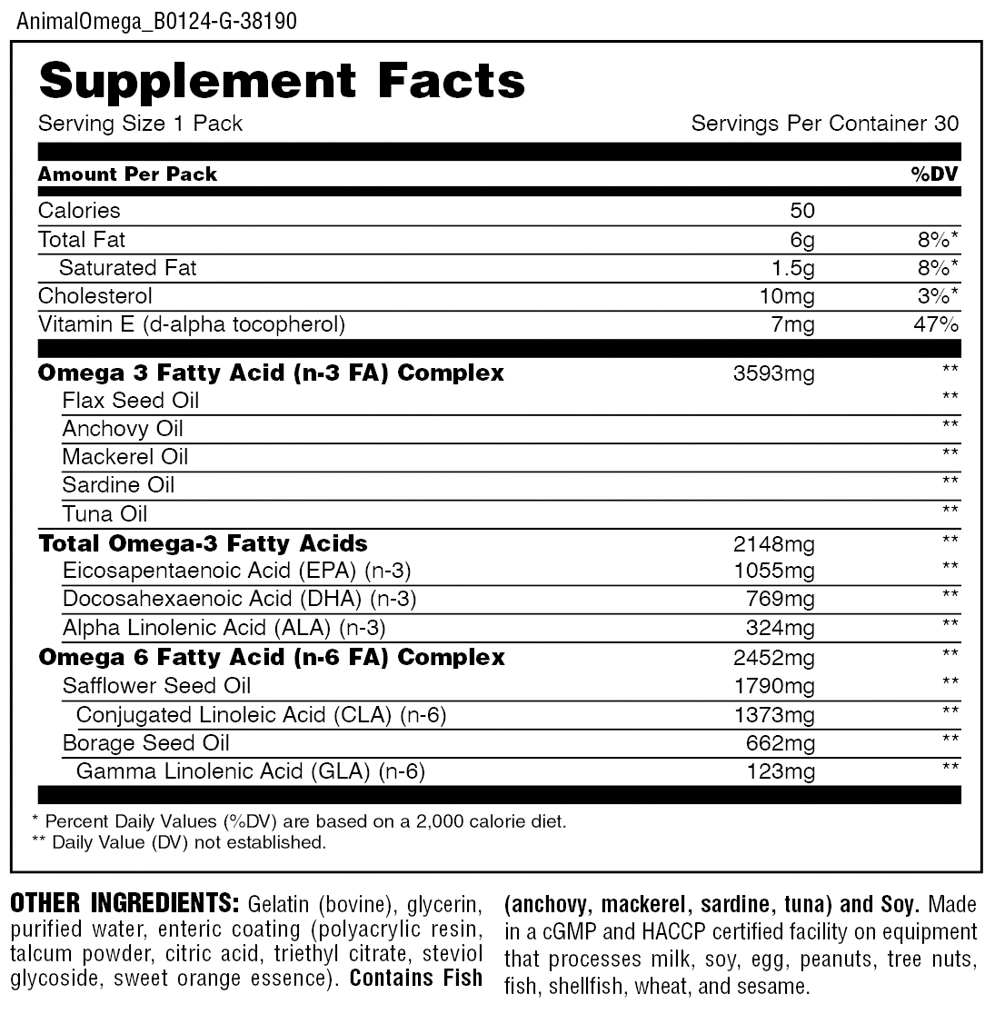 nutrition facts