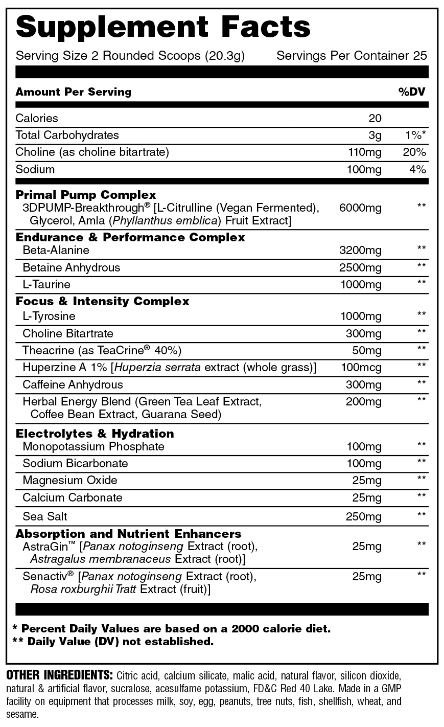 nutrition facts