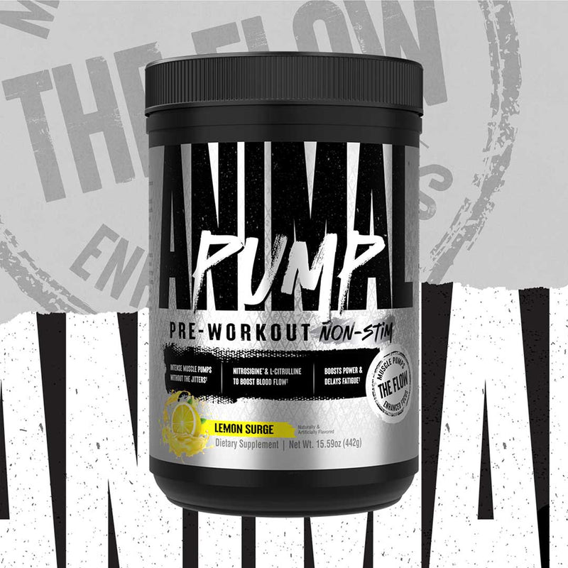Animal Pump Non-Stim Powder Supplement Lemon Surge