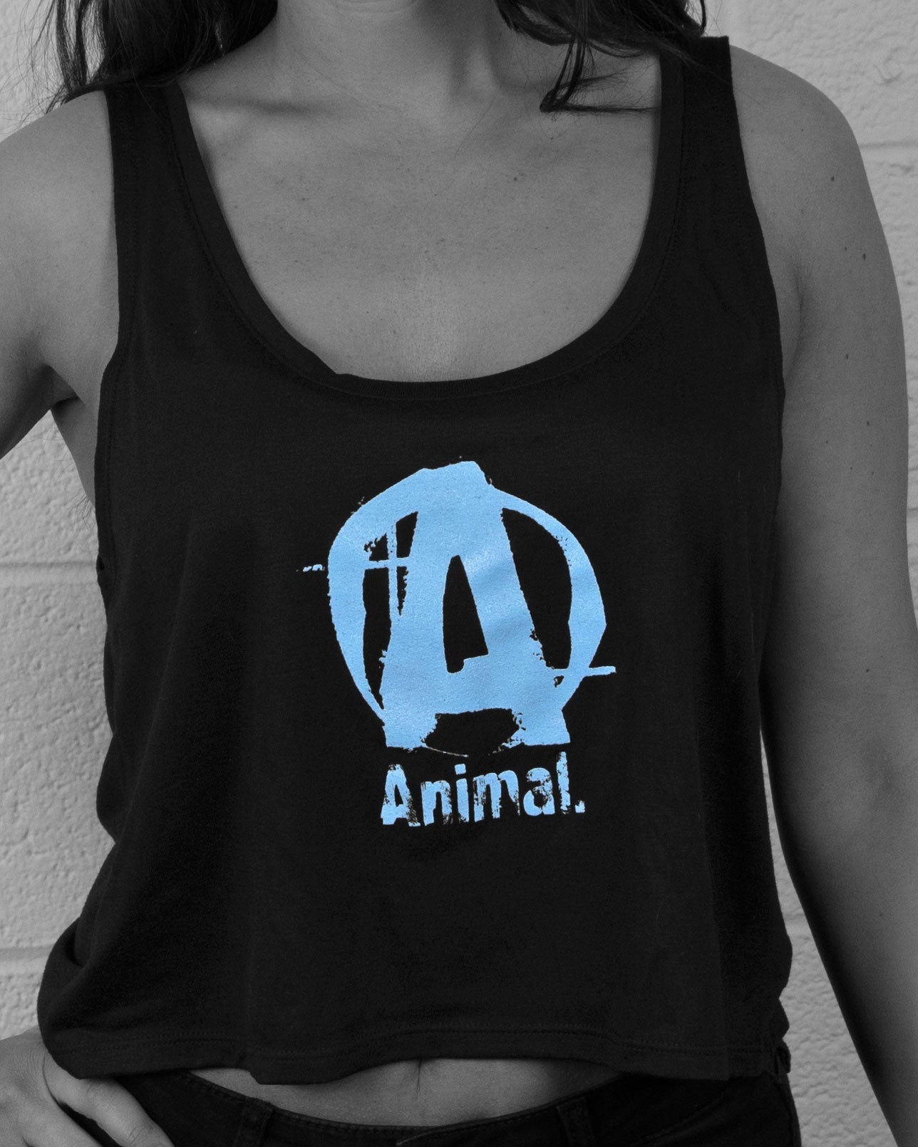 Animal Logo Women's Black Crop Top