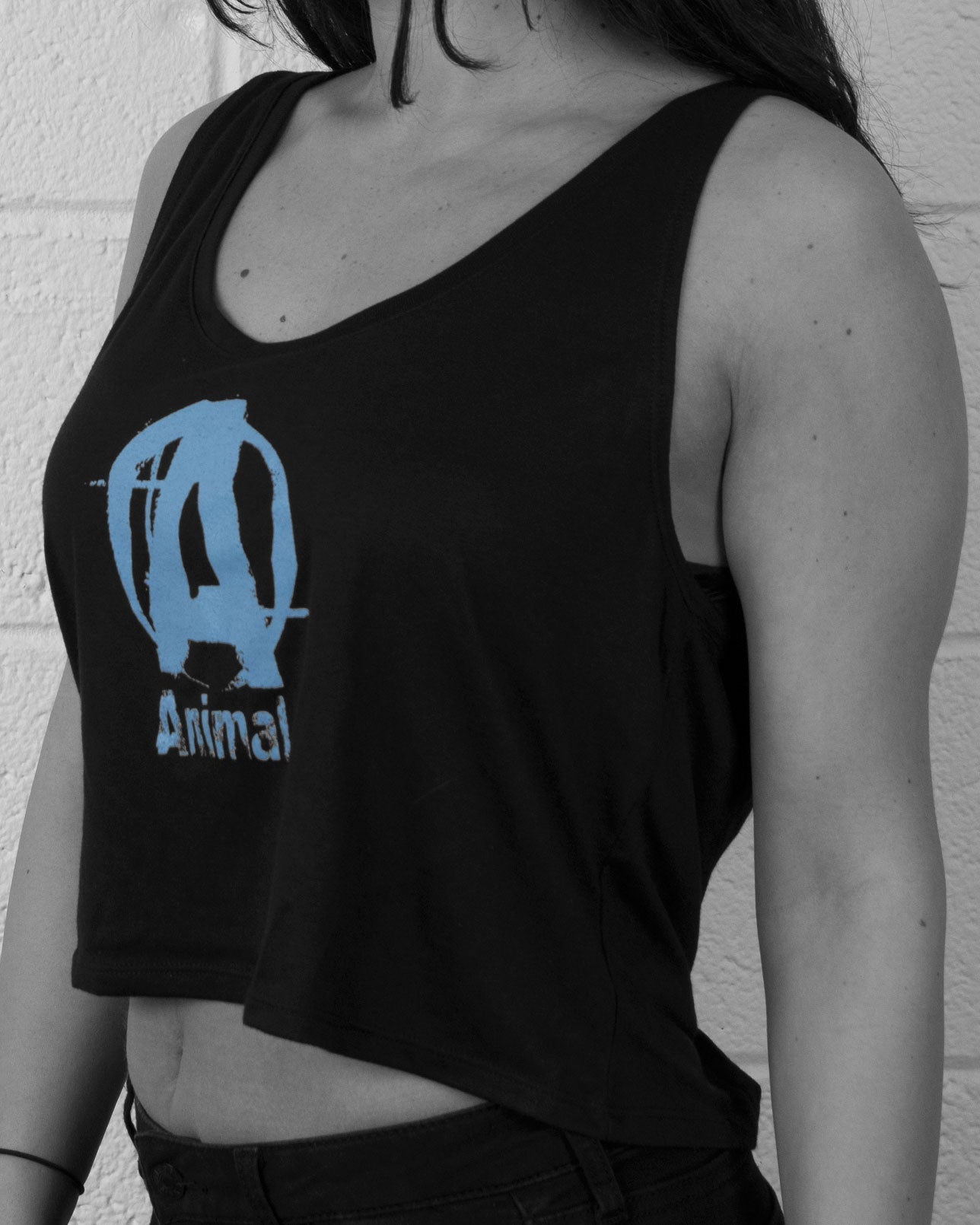 Animal Logo Women's Black Crop Top