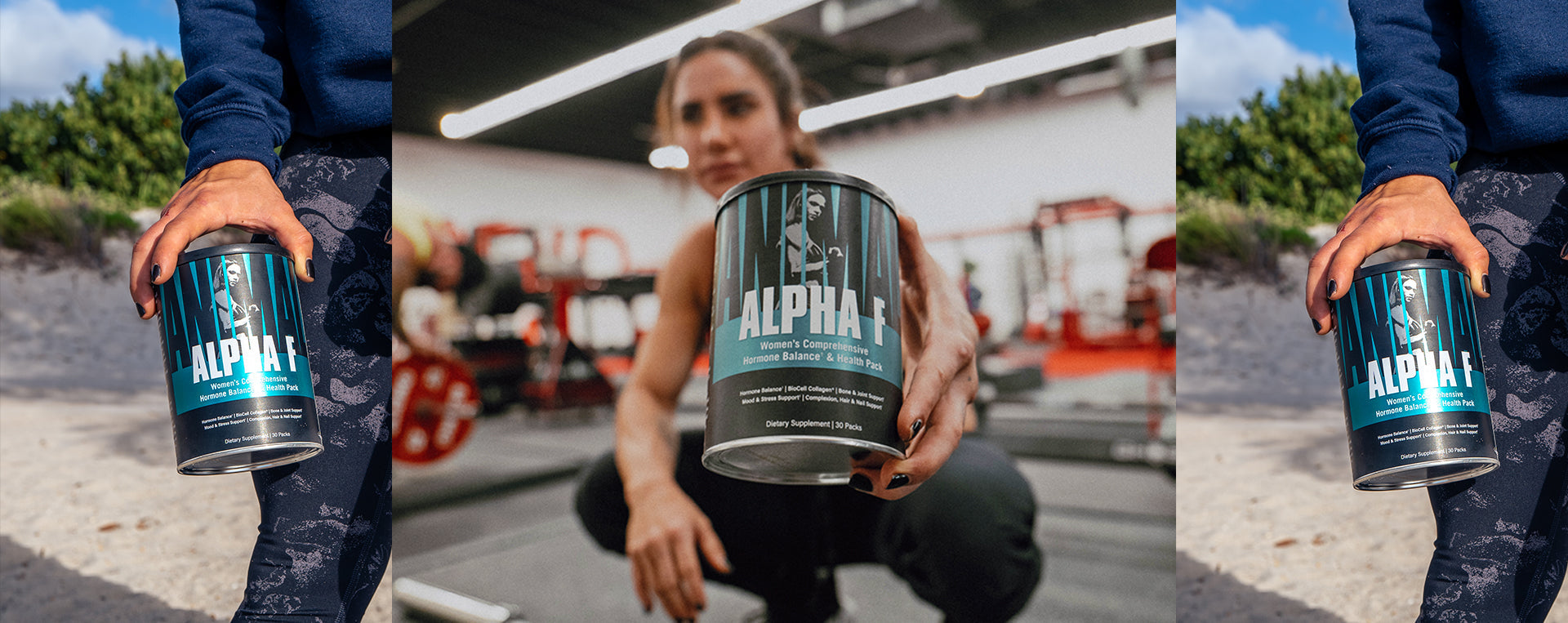 Animal Alpha F. If you're a female athlete looking to balance hormones and improve the health of your hair, nails, and skin, this is the product for you.