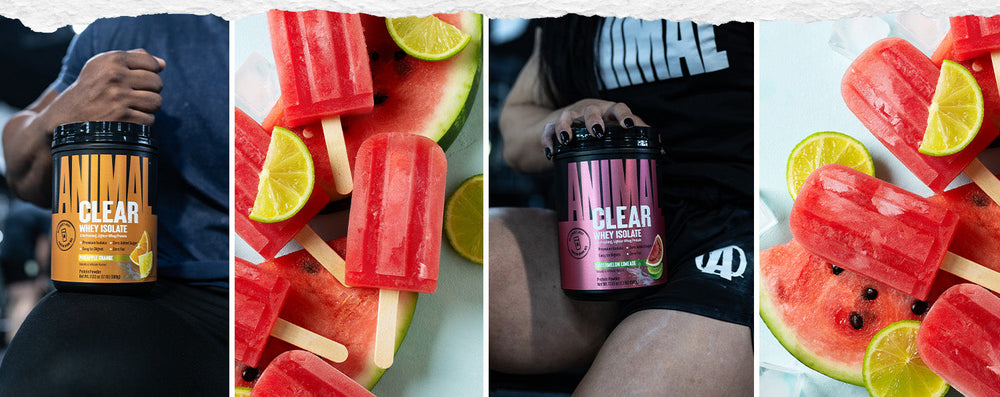 Clear Whey Protein Isolate powder popsicles