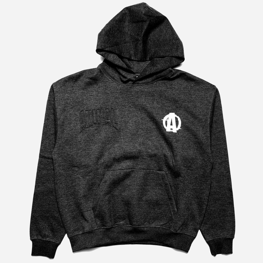 Gray Blackout Hoodie Front