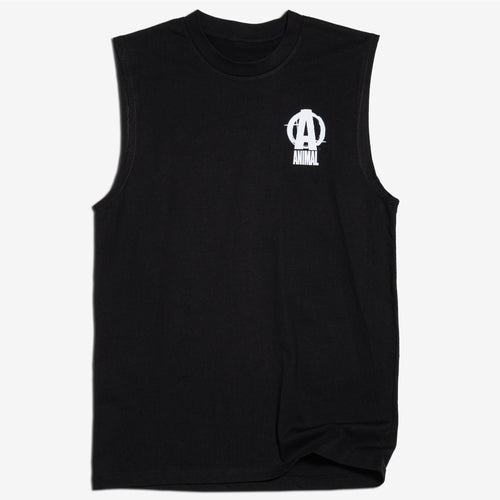 Core Sleeveless Muscle Tank Black