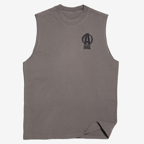 Core Sleeveless Muscle Tank Grey