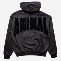 Gray Blackout Hoodie Back