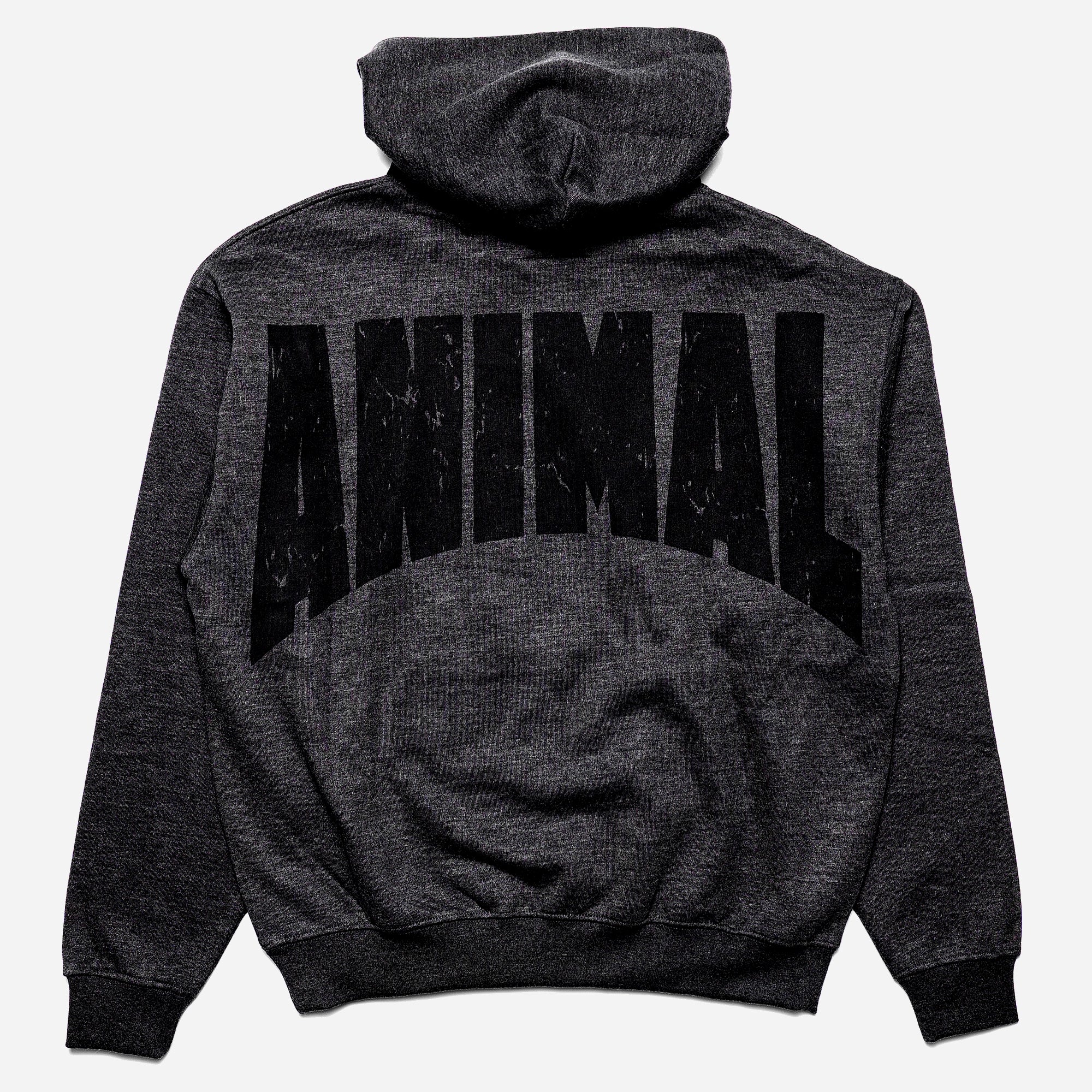 Gray Blackout Hoodie Back