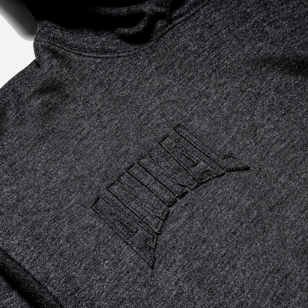 Gray Blackout Hoodie Front Detail