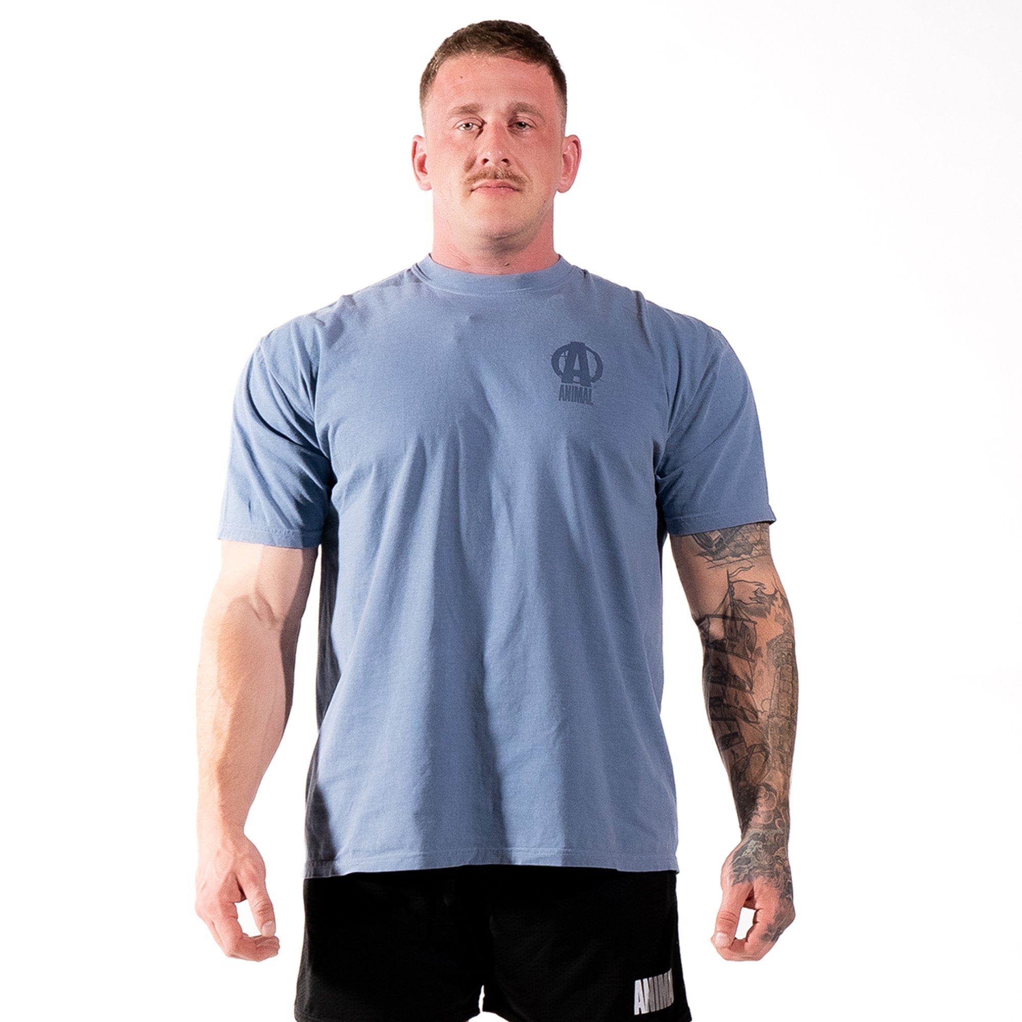 Arc Oversized Tee Slate Blue