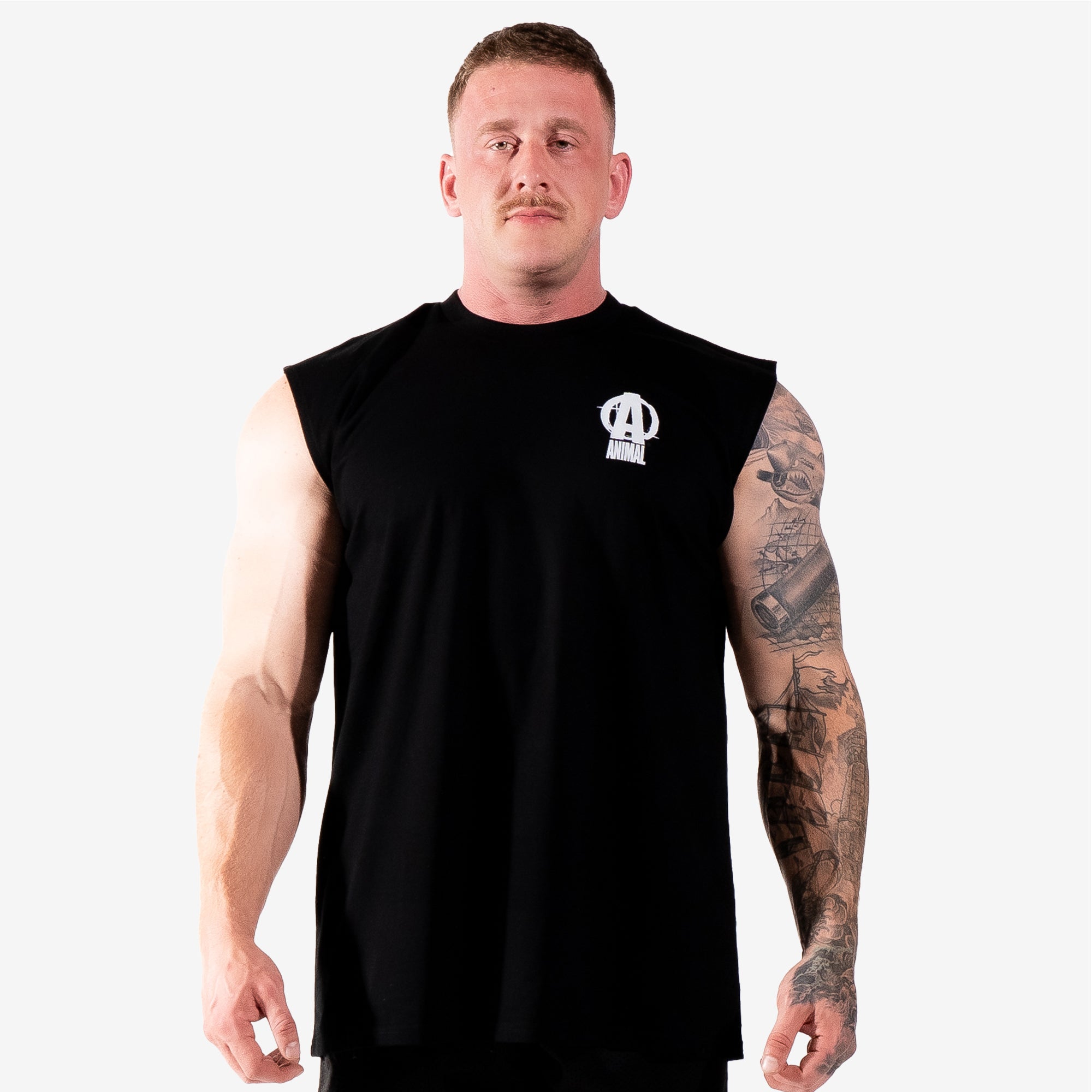 Core Sleeveless Muscle Tank Black