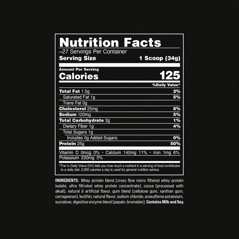 Nutrition Facts Chocolate / 2 lbs 43990799384896