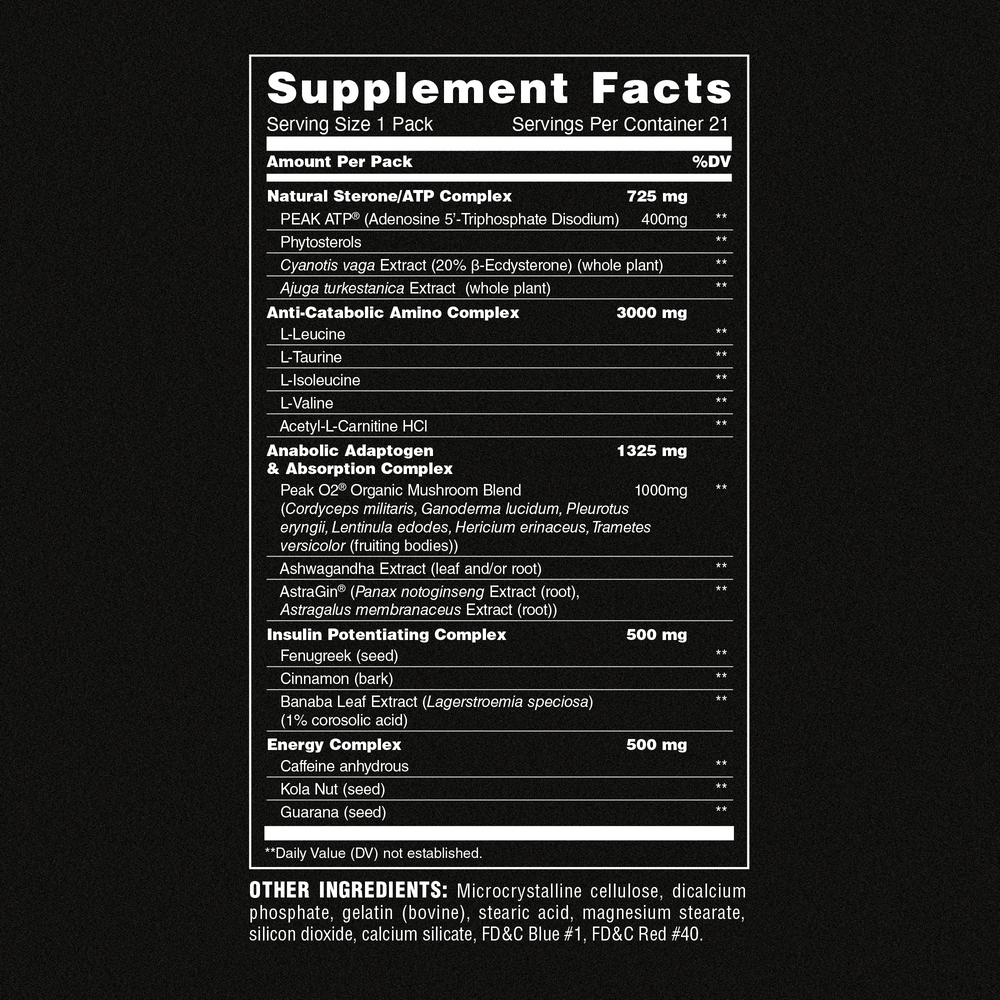 M Stak Supplement Facts