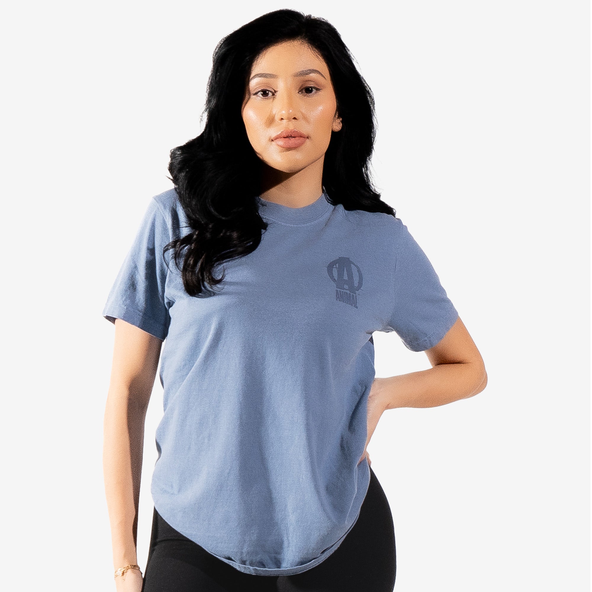 Arc Oversized Tee Slate Blue