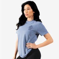 Arc Oversized Tee Slate Blue