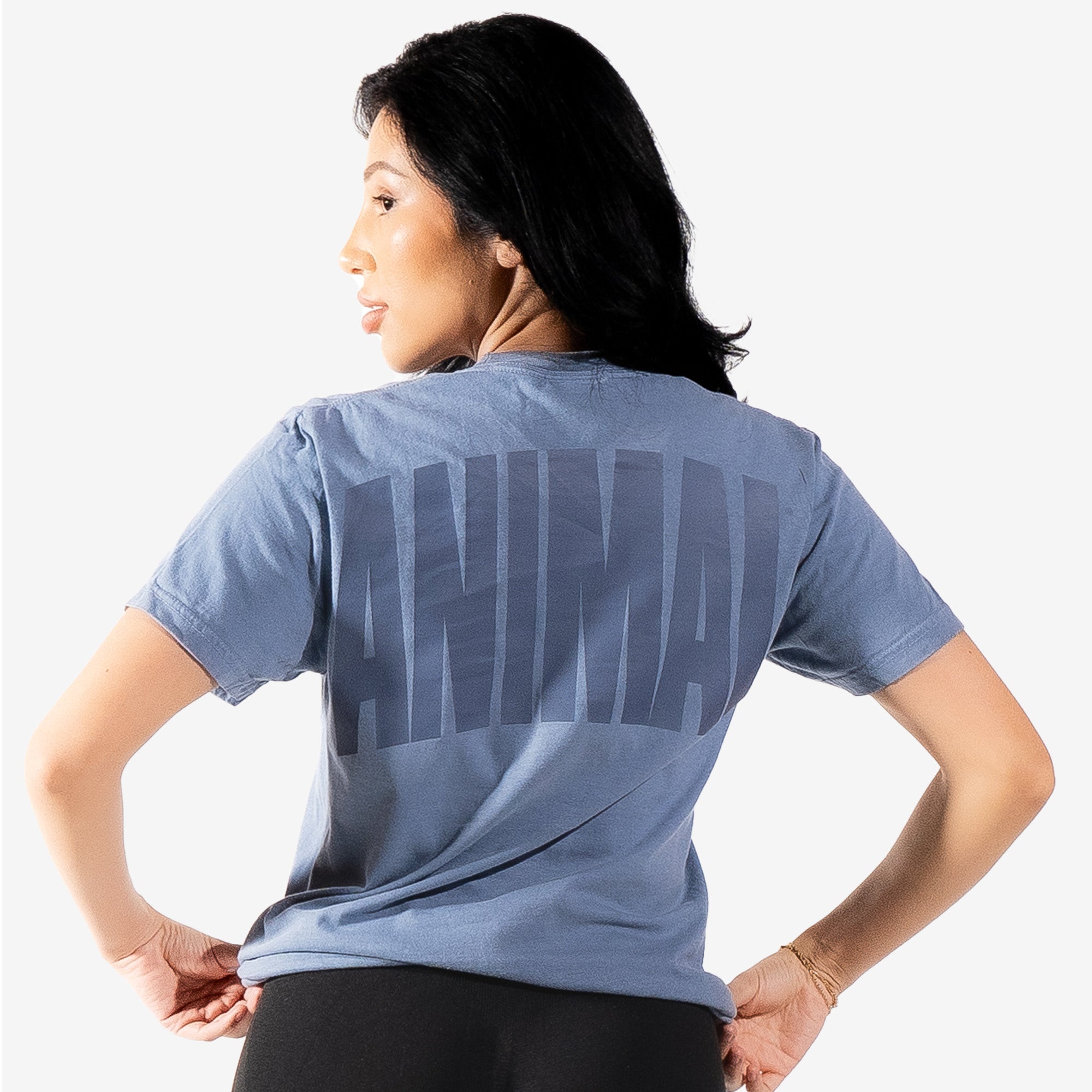 Arc Oversized Tee Slate Blue