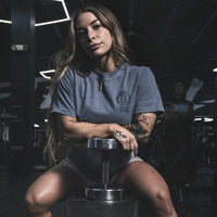 Arc Oversized Tee Slate Blue