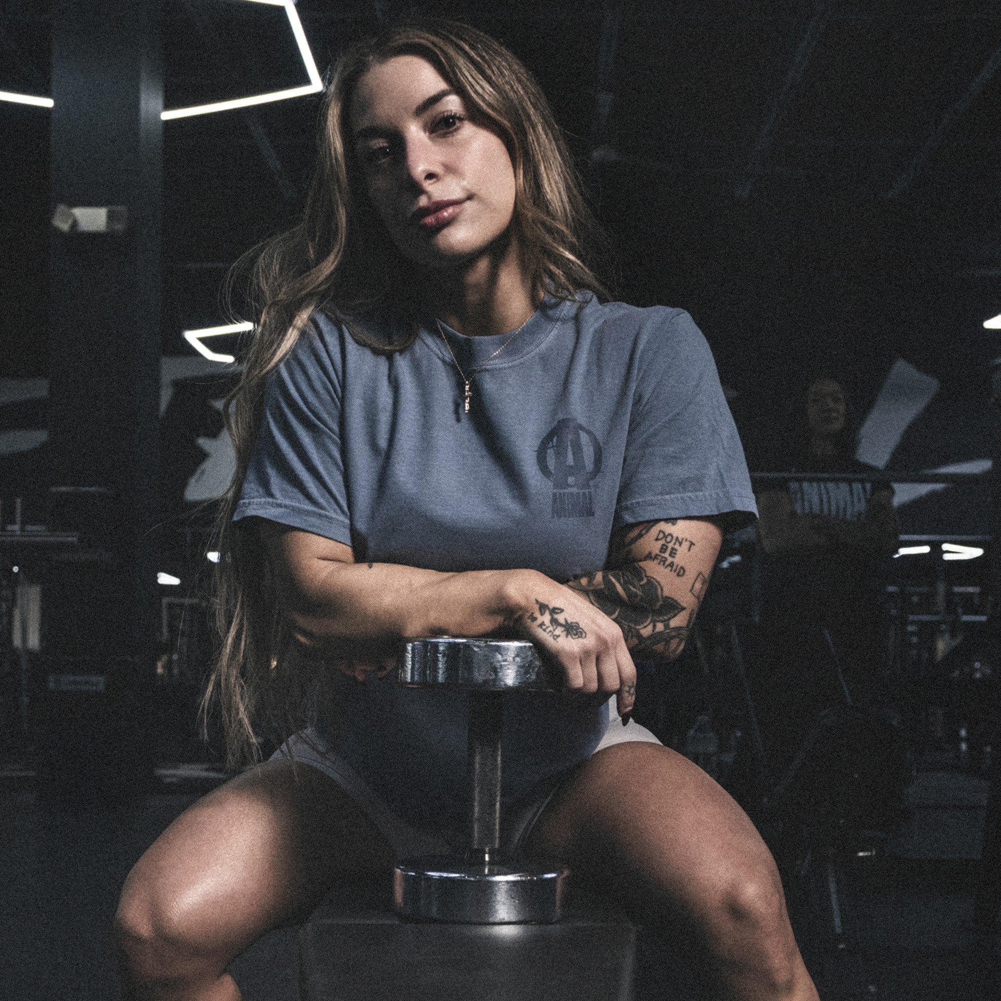 Arc Oversized Tee Slate Blue