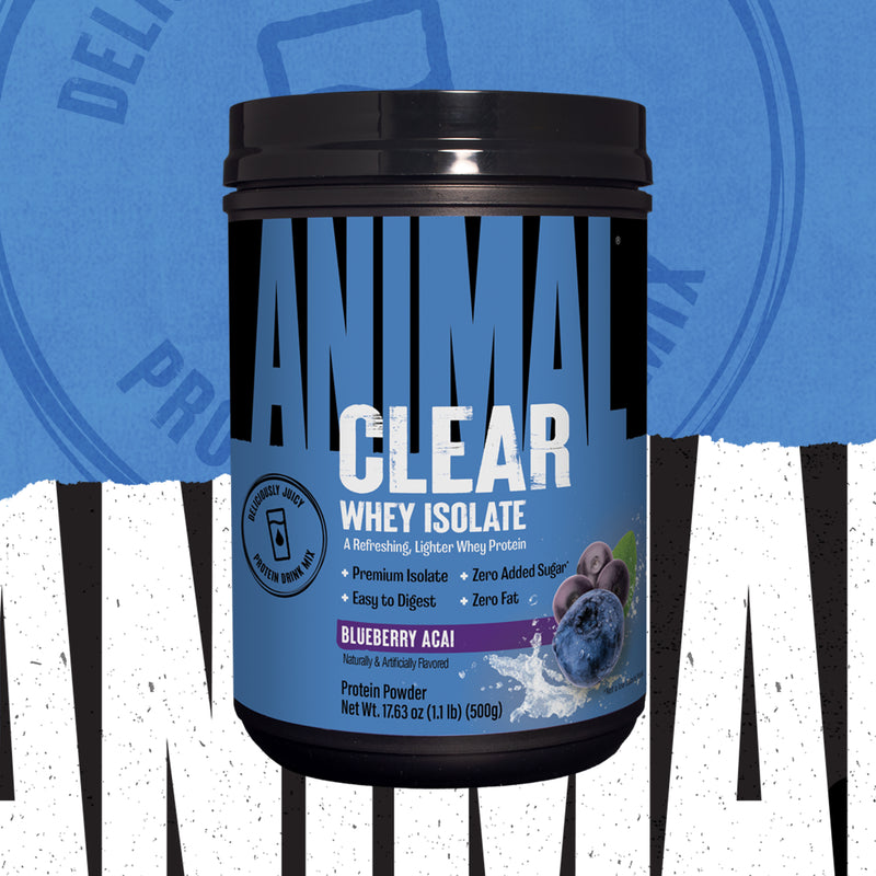 Animal Clear Whey Isolate Protein Powder: Blueberry Acai