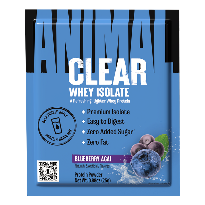 Animal Clear Whey Isolate Blueberry Acai Sample