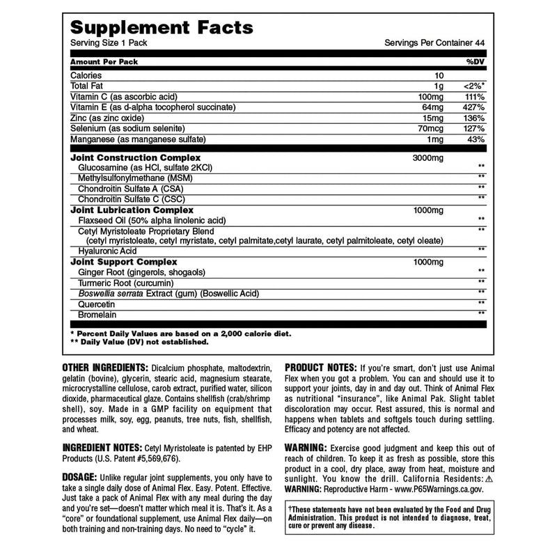 Supplement Facts 44 Packs 43990800367936