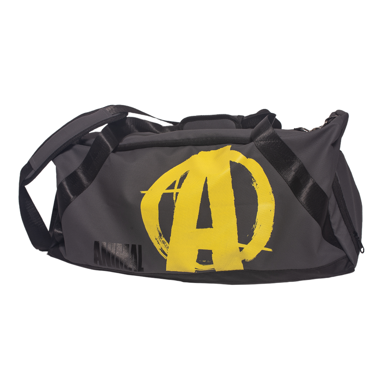 Animal Gym Duffle Bag Gray with Yellow A Logo