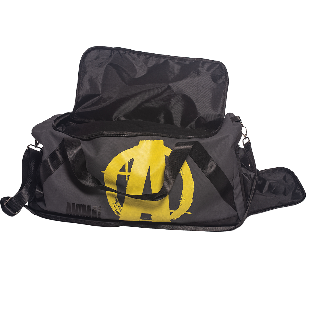 Animal Gym Duffle Bag Gray with Yellow A Logo