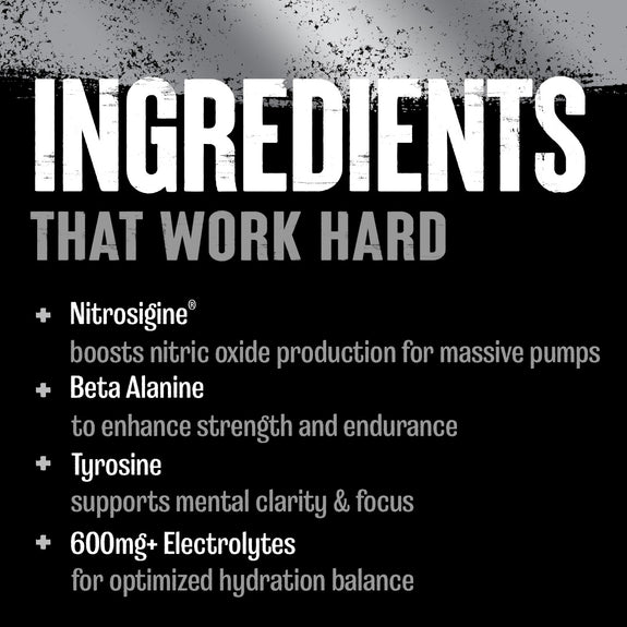 Active Ingredients of Animal Pump Non-Stim Powder Supplement