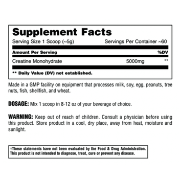 Animal Micronized Creatine Powder: Pure Creatine Monohydrate & Animal Pak
