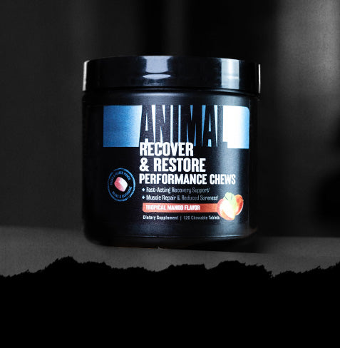 Animal Recover And Restore Performance chews on bench