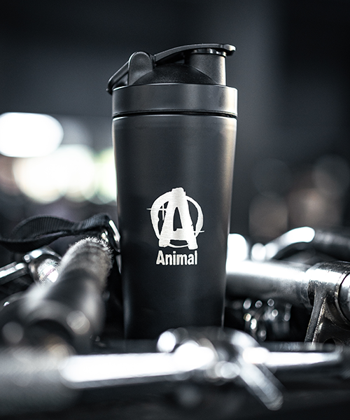 Animal Black Stainless Steel 24 oz. Shaker Bottle