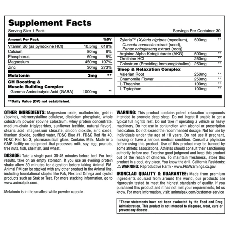 Supplement Facts 8021607809344