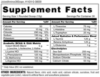 supplement facts Grape Juiced 43990799057216